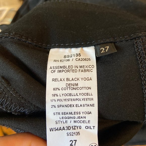 Guess Jeans Black Yoga Denim Leggings size 27. - Picture 5 of 5